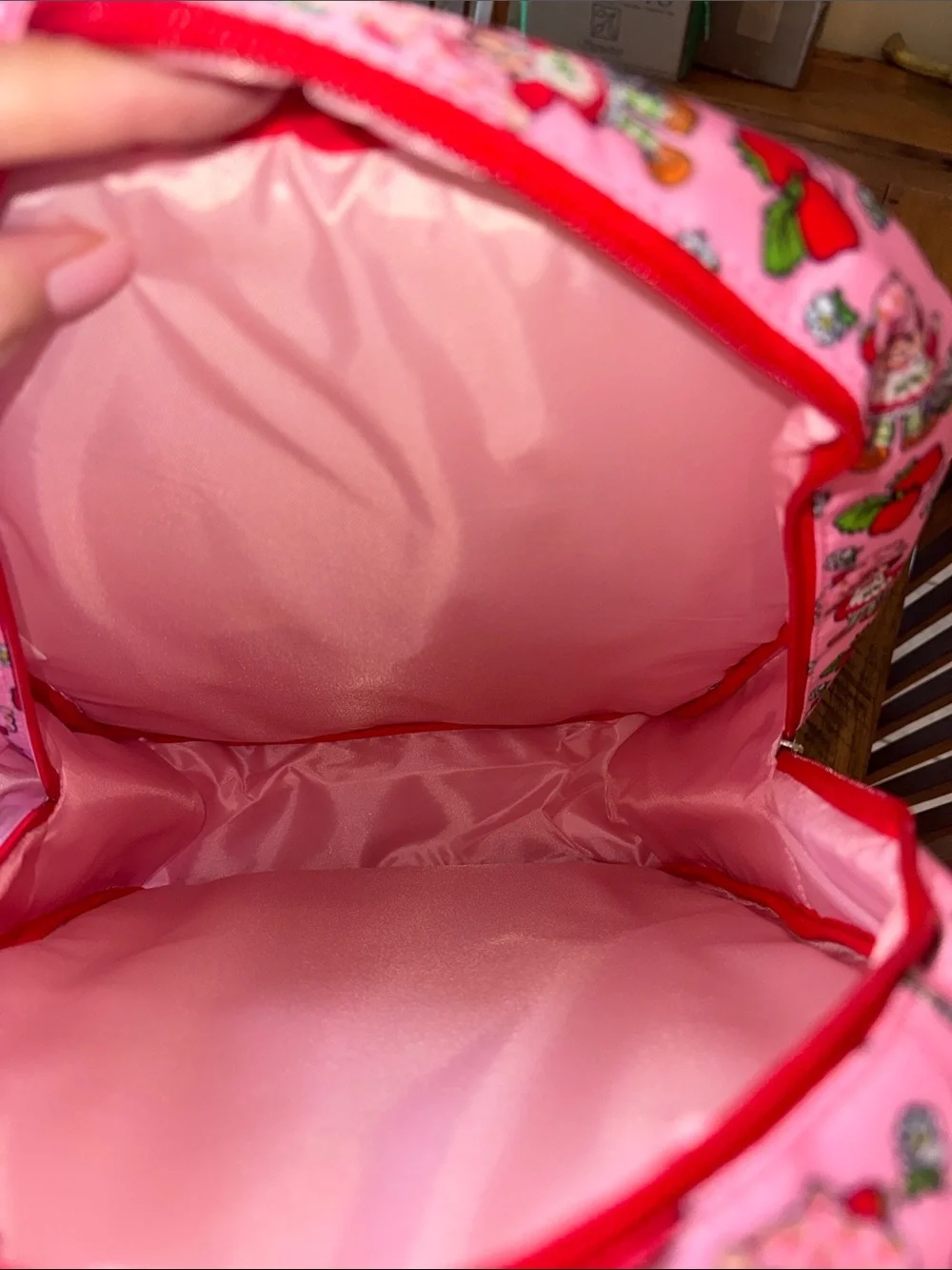 Pink Strawberry Shortcake Kids Backpack with Front Zip Pocket